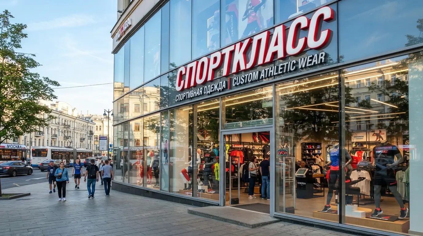 Остекление фасадов зданий и входных групп — спортивная одежда, магазин, бульвар