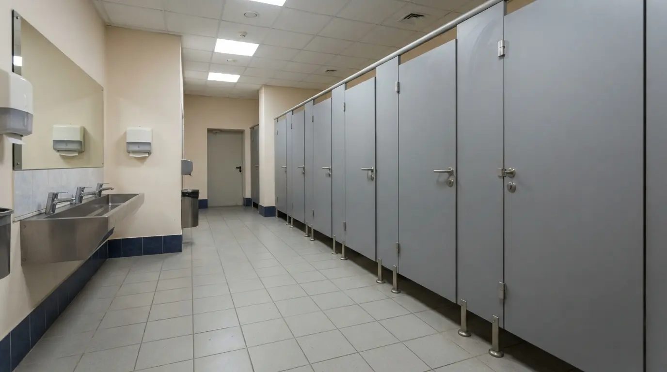 Стеклянные сантехнические перегородки повышенной прочности — пустой, общественный, санузел, туалет