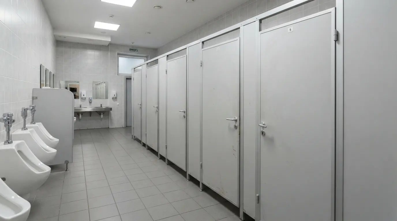 Стеклянные сантехнические перегородки повышенной прочности — пустой, общественный, санузел, туалет