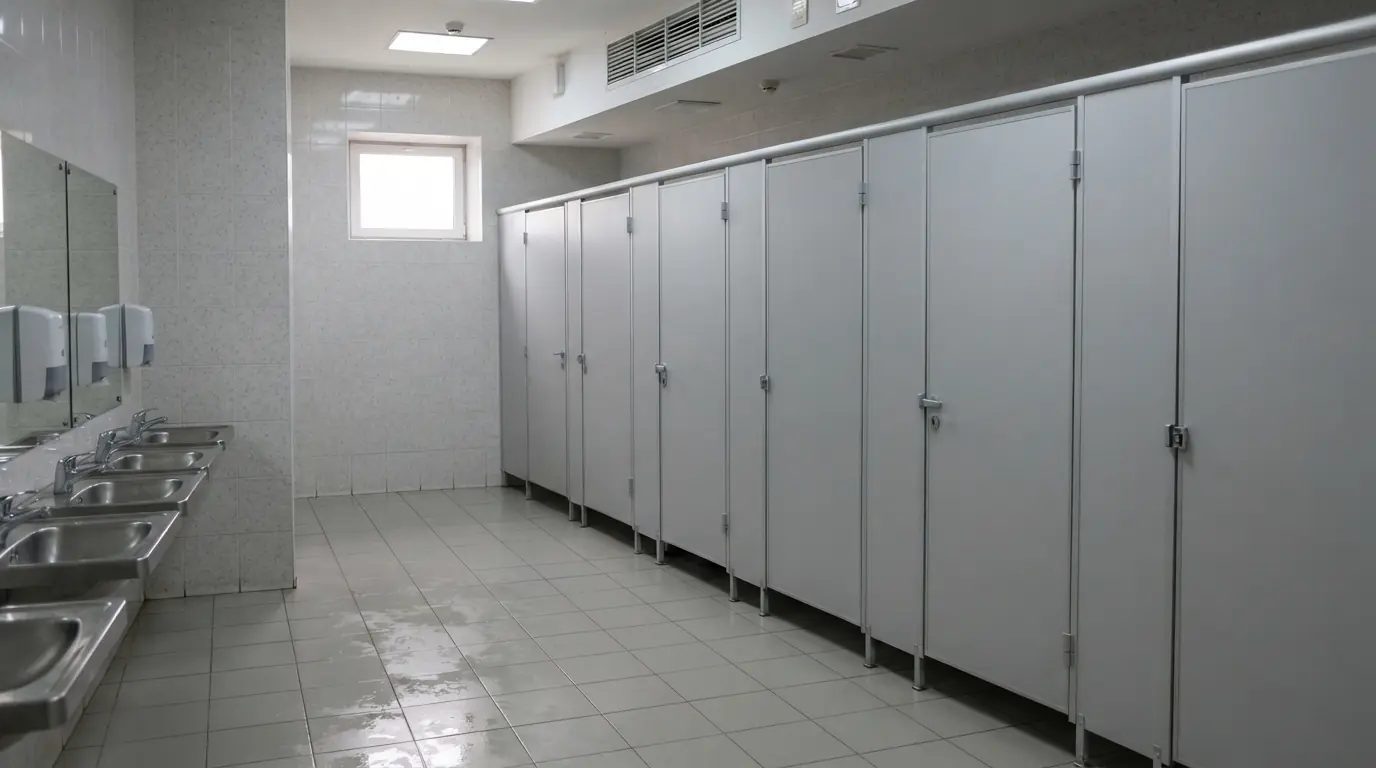 Стеклянные сантехнические перегородки повышенной прочности — пустой, общественный, санузел, туалет