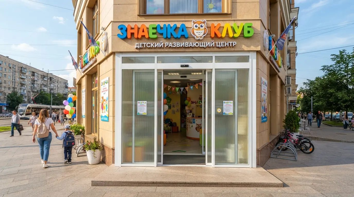 Автоматические раздвижные двери на заказ — детский, обучение, центр, вход