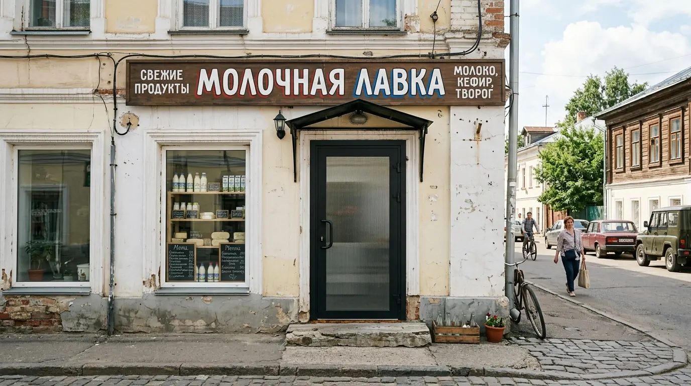 Входные группы для торговых центров — молочный, магазин, фасад, вид